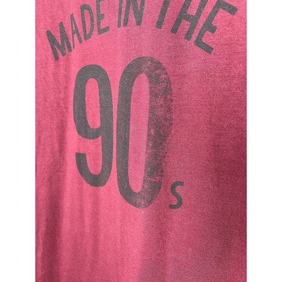 Steve Madden NYC Women's Burgundy Graphic T Shirt Top Sequined Hem XL - Picture 5 of 9